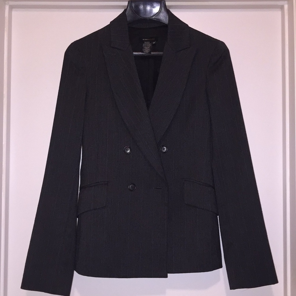 BCBG Maxazria blazer. Baby blue pin stripe